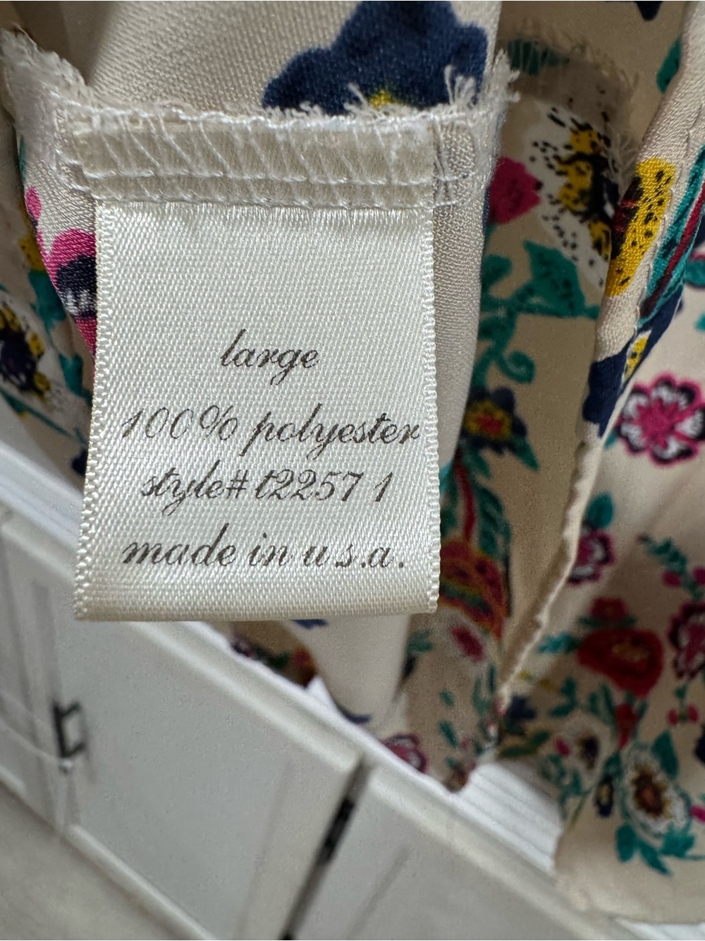 Floral Open-Front Kimono in Cream - Picture 7 of 7